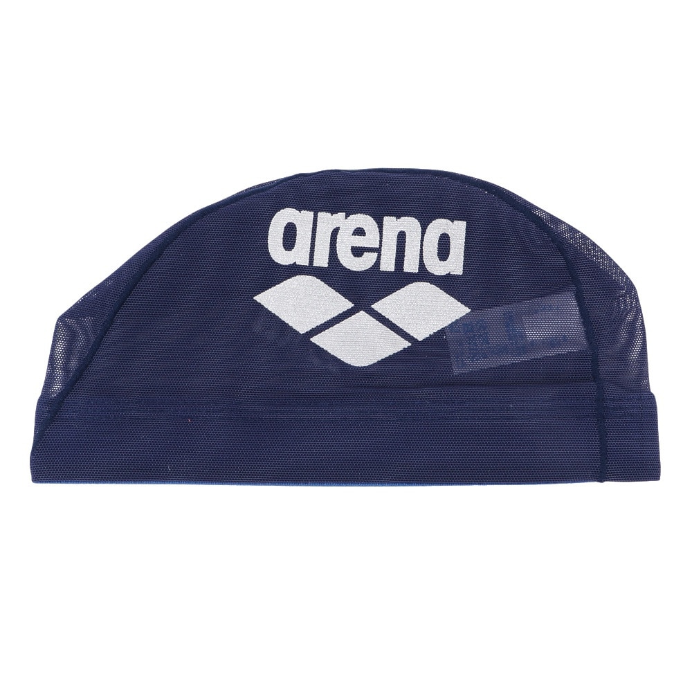アリーナ（ARENA）（メンズ、レディース）スイムキャップ メッシュキャップ M-Lサイズ AS5SSC41U NVSL 水泳 メッシュ ロゴ入り 大会用 練習用 トレーニング
