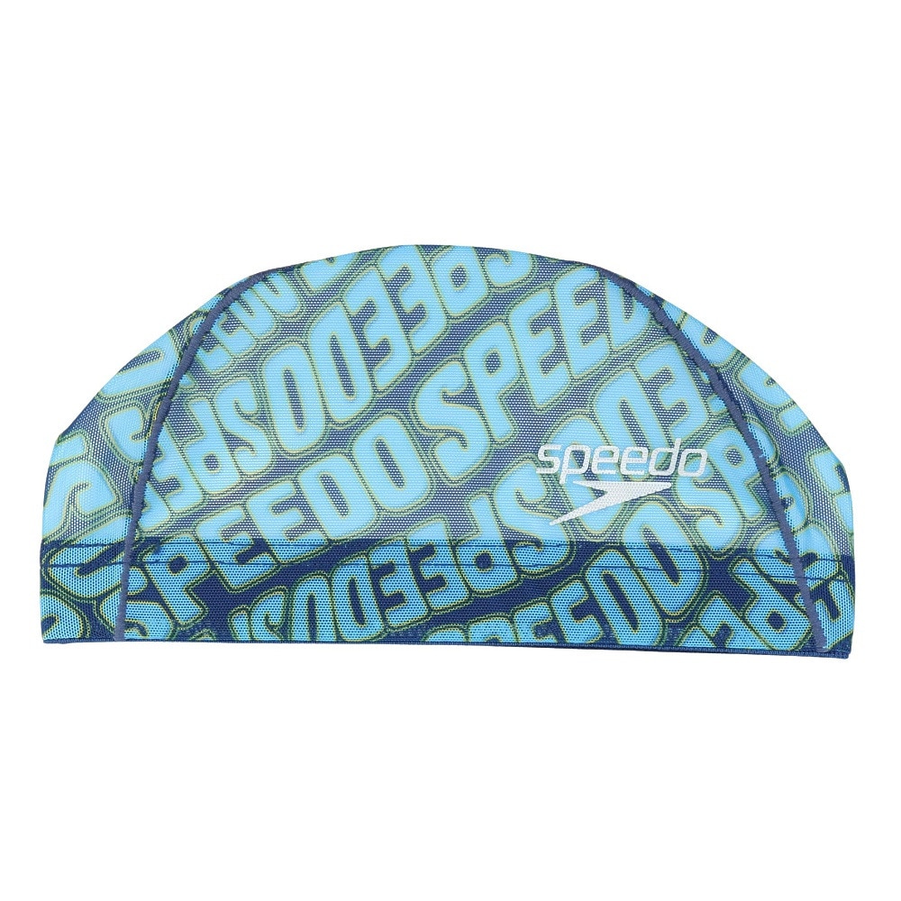 スピード（SPEEDO）（メンズ、レディース）水泳 ウェーブロゴ メッシュキャップ SE12502 BL