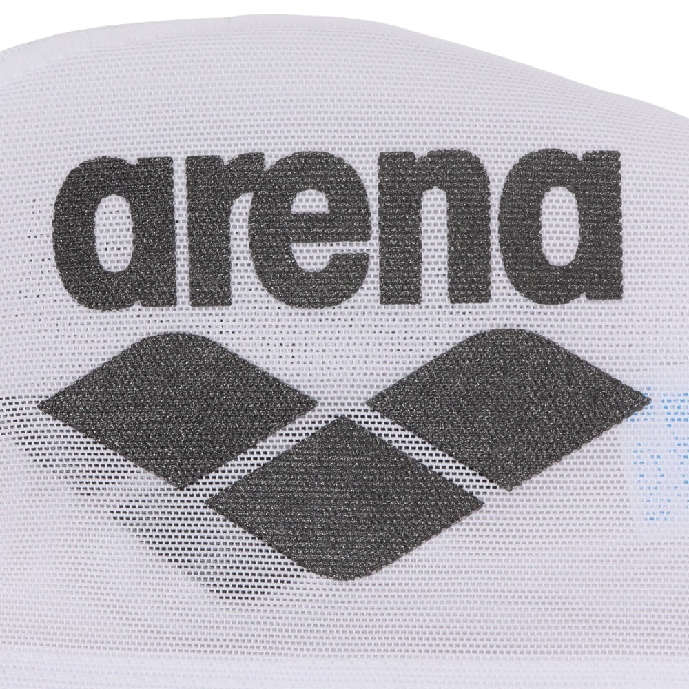 アリーナ（ARENA）（メンズ、レディース）メッシュキャップ 白 黒 M-Lサイズ AS5SSC41U WHBK 水泳 練習 トレーニング ロゴ入り スイマー 水泳帽 