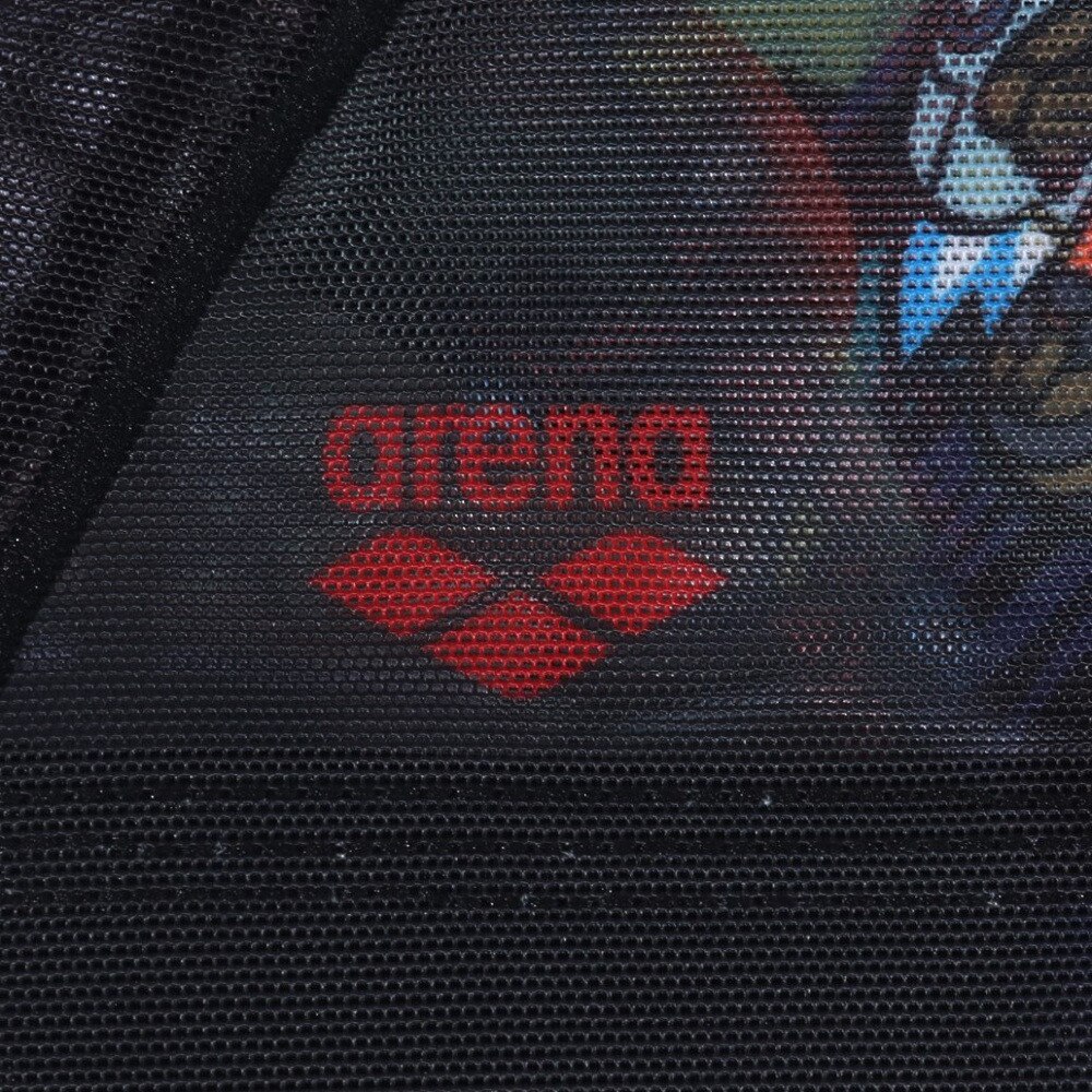 アリーナ（ARENA）（メンズ、レディース）水泳 メッシュキャップ マーベル 昇華プリント AS5SSC80U BKRD