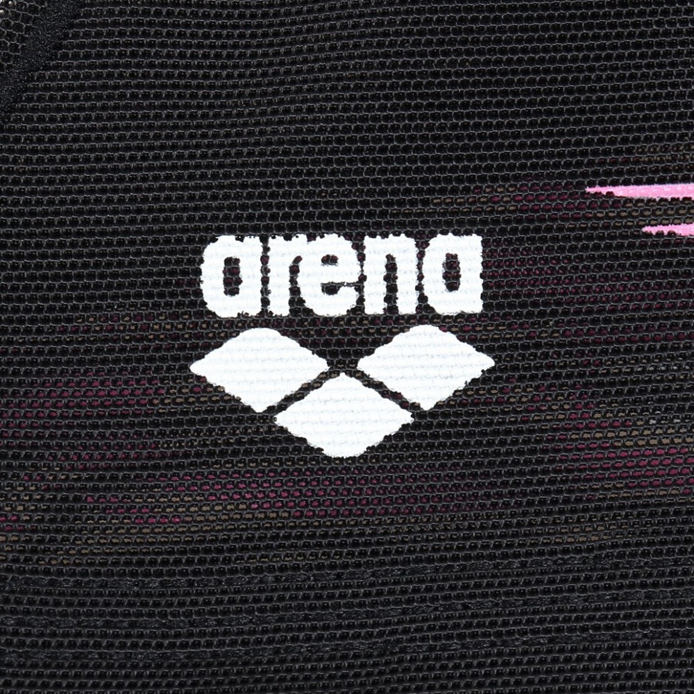 アリーナ（ARENA）（メンズ、レディース）メッシュキャップ 水泳 招集所持ち込み可 ブラック×ピンク M-Lサイズ AS5FSC54U BKPK 通気性 公式大会使用可 