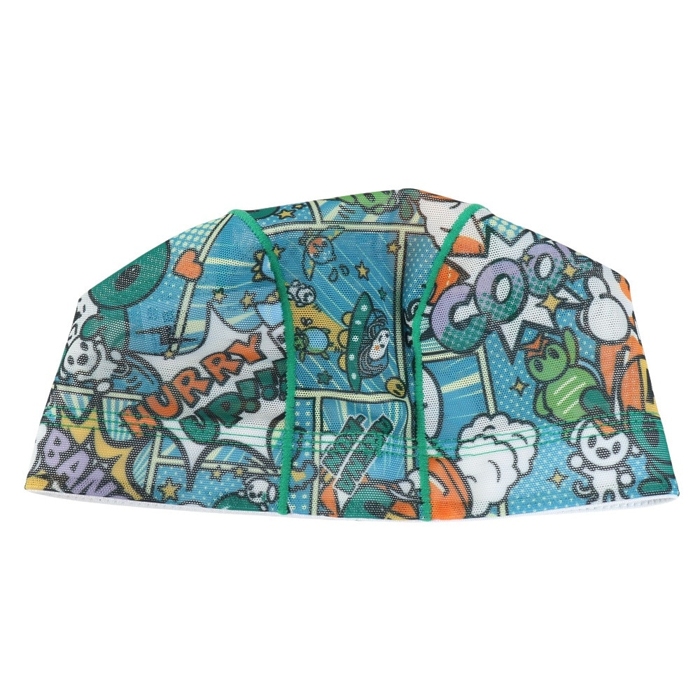 アリーナ（ARENA）（メンズ、レディース）スイムキャップ 水泳 メッシュキャップ 緑×青 M-Lサイズ(50-59cm) AS5FSC57U GRBL スイミングキャップ