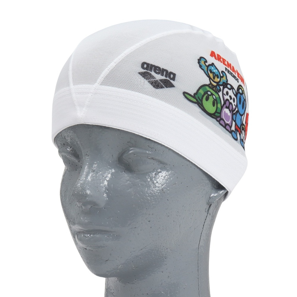 アリーナ（ARENA）（メンズ、レディース）水泳 メッシュキャップ AS5FSCA2U WHBK