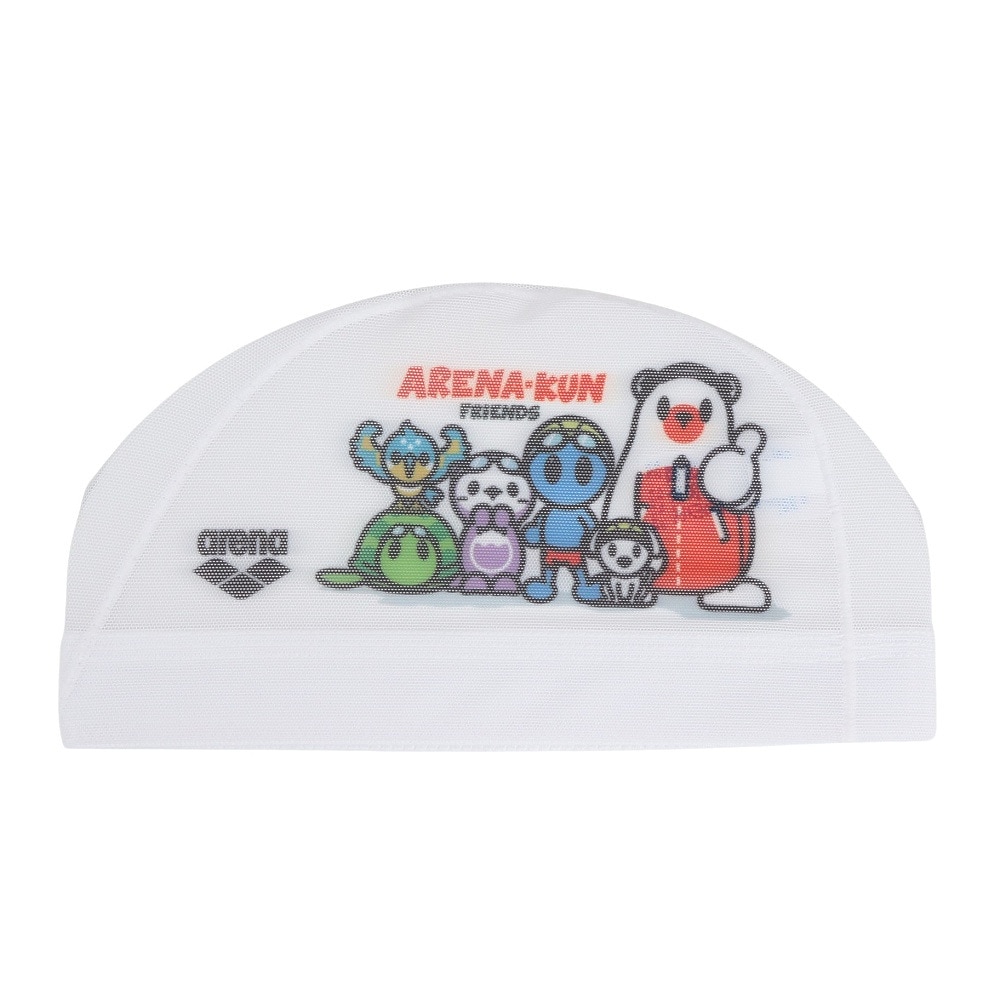 アリーナ（ARENA）（メンズ、レディース）水泳 メッシュキャップ AS5FSCA2U WHBK