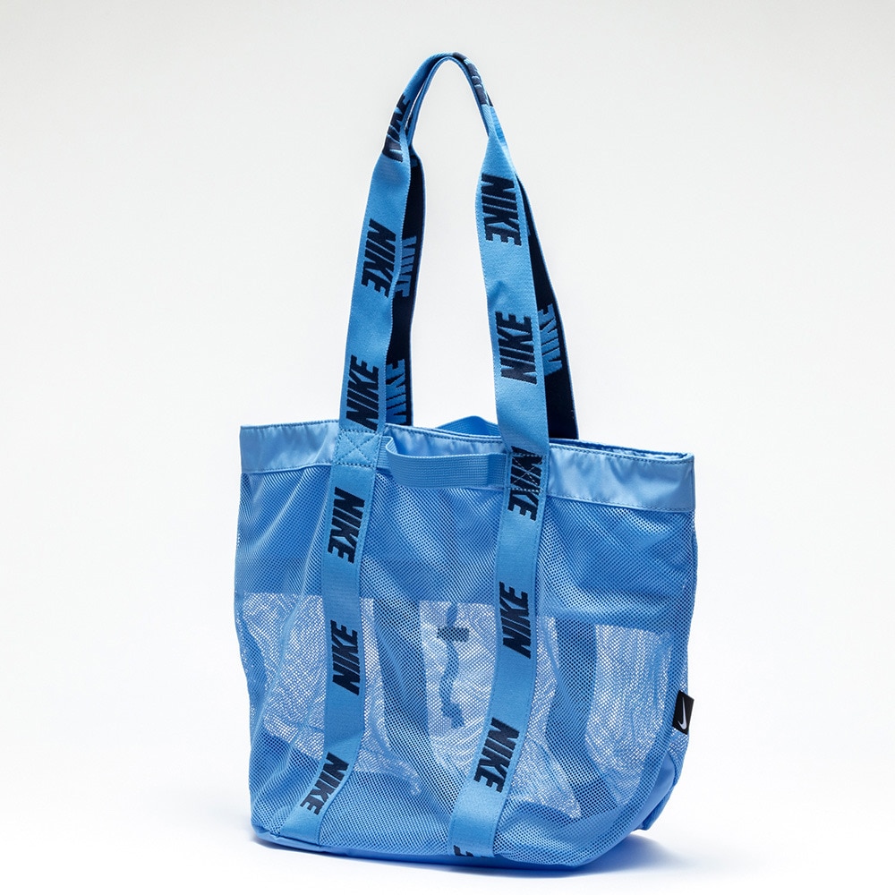 ナイキ（NIKE）（メンズ、レディース、キッズ）水泳バッグ メッシュトートプールバッグ 青 4L 1994036-006 防水 通気性 部活 スイムバック バッグ ロゴ入り