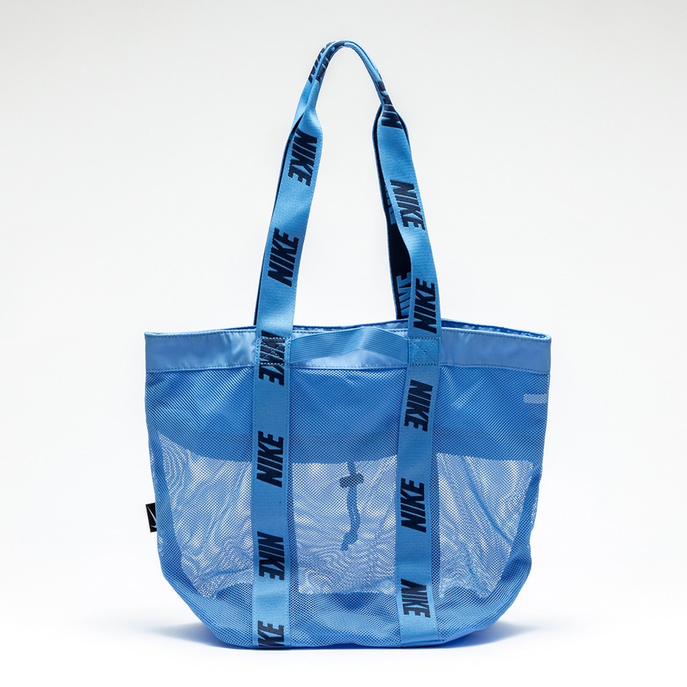 ナイキ（NIKE）（メンズ、レディース、キッズ）水泳バッグ メッシュトートプールバッグ 青 4L 1994036-006 防水 通気性 部活 スイムバック バッグ ロゴ入り