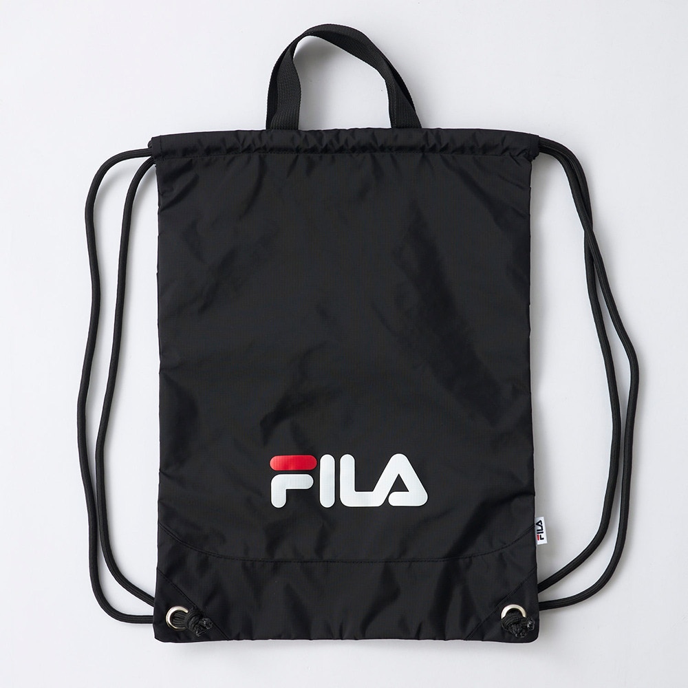 フィラ（FILA）（キッズ）水泳バッグ ベーシックナップサック 黒 125520-BK9 手提げ ナップザック 新年度 新学期 新調 体操着入れ バック シンプル おしゃれ