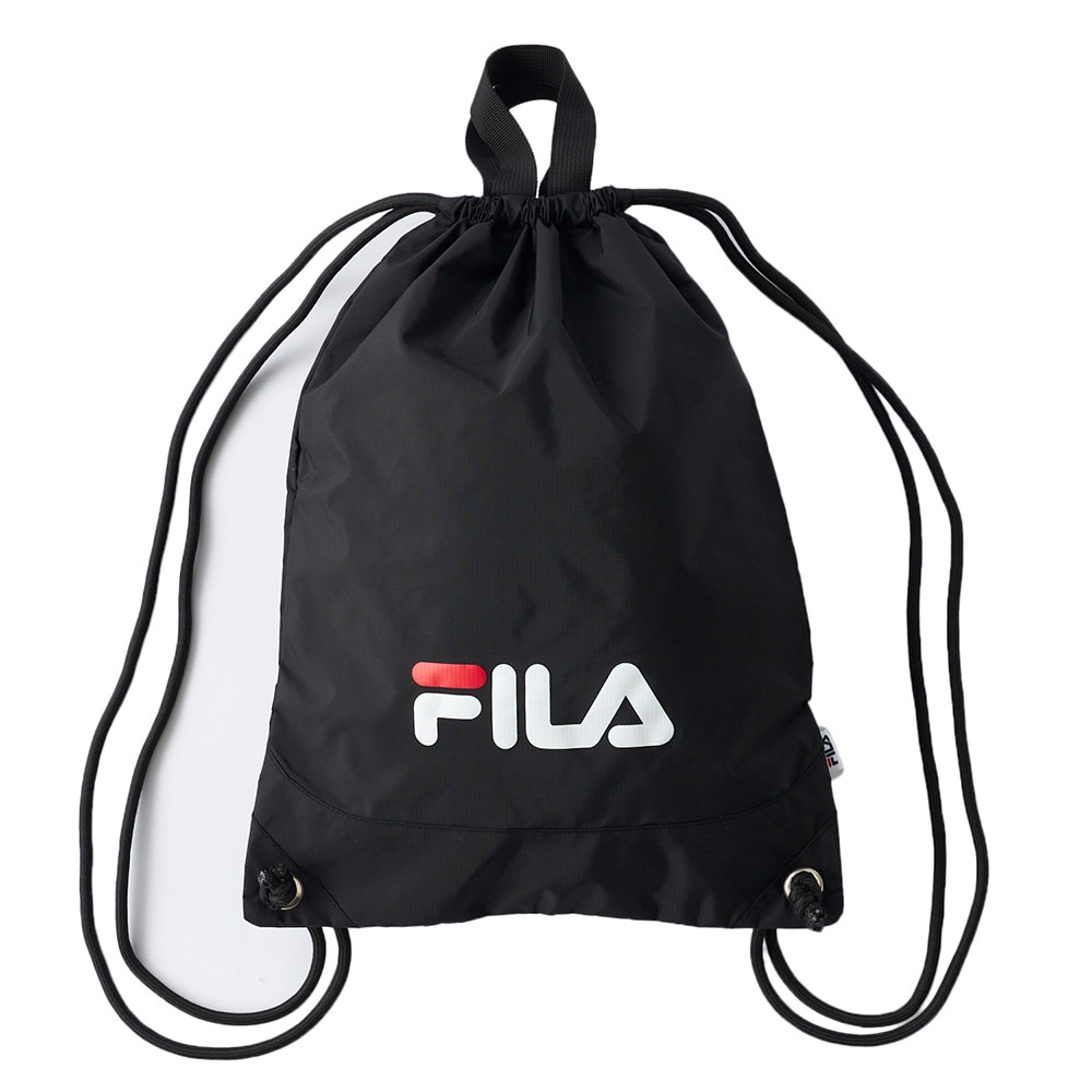 フィラ（FILA）（キッズ）水泳バッグ ベーシックナップサック 黒 125520-BK9 手提げ ナップザック 新年度 新学期 新調 体操着入れ バック シンプル おしゃれ