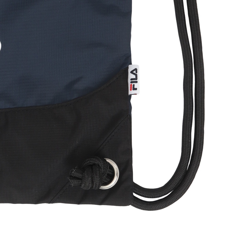 フィラ（FILA）（メンズ、レディース、キッズ）水泳バッグ ベーシックナップサック 紺 125520 NV シンプル ロゴ 軽量 カジュアル スポーティー 運動 部活