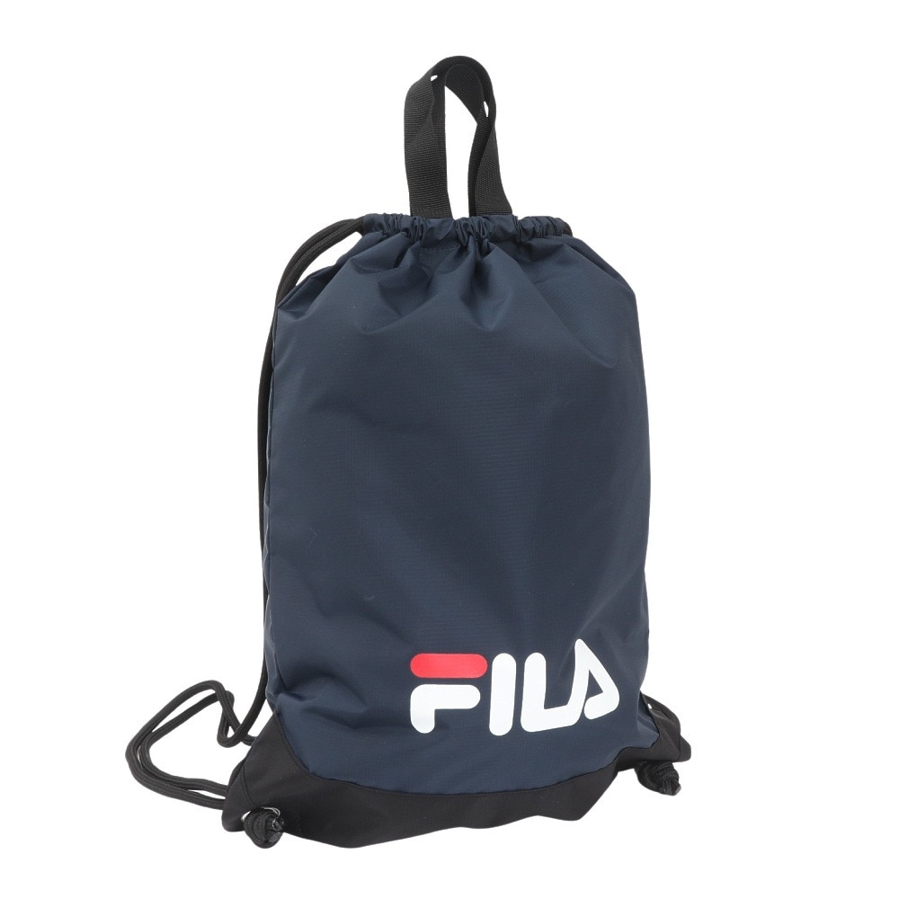 フィラ（FILA）（メンズ、レディース、キッズ）水泳バッグ ベーシックナップサック 紺 125520 NV シンプル ロゴ 軽量 カジュアル スポーティー 運動 部活