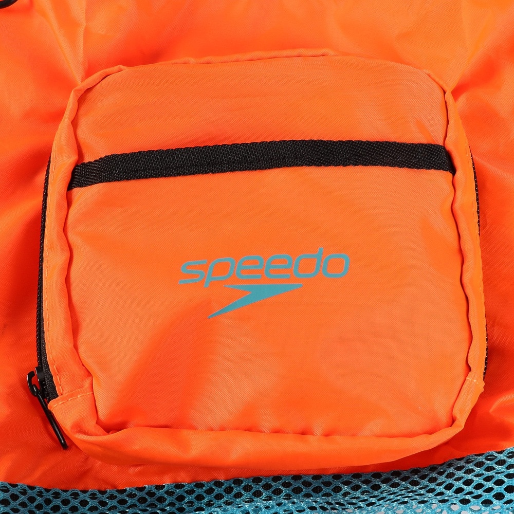 スピード（SPEEDO）（メンズ、レディース）水泳バッグ ポケッタブル メッシュバッグ オレンジ SE22502 OT スポーツバッグ ポケッタブルバッグ  コンパクト