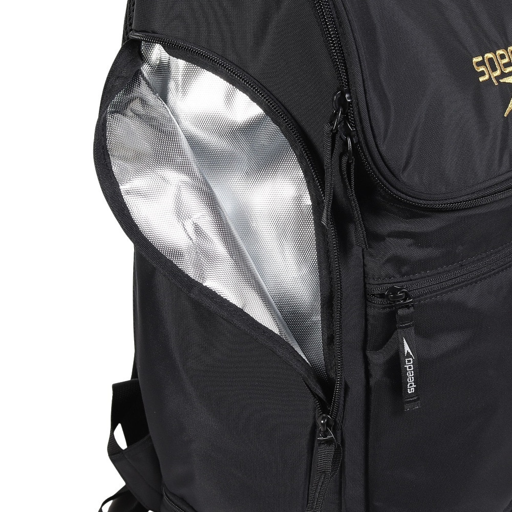 スピード（SPEEDO）（メンズ、レディース）水泳バッグ FS PACK 35 黒 35L SE22501 K スイマーズリュック シューズポケット シューズ収納 保冷シート付ポケット