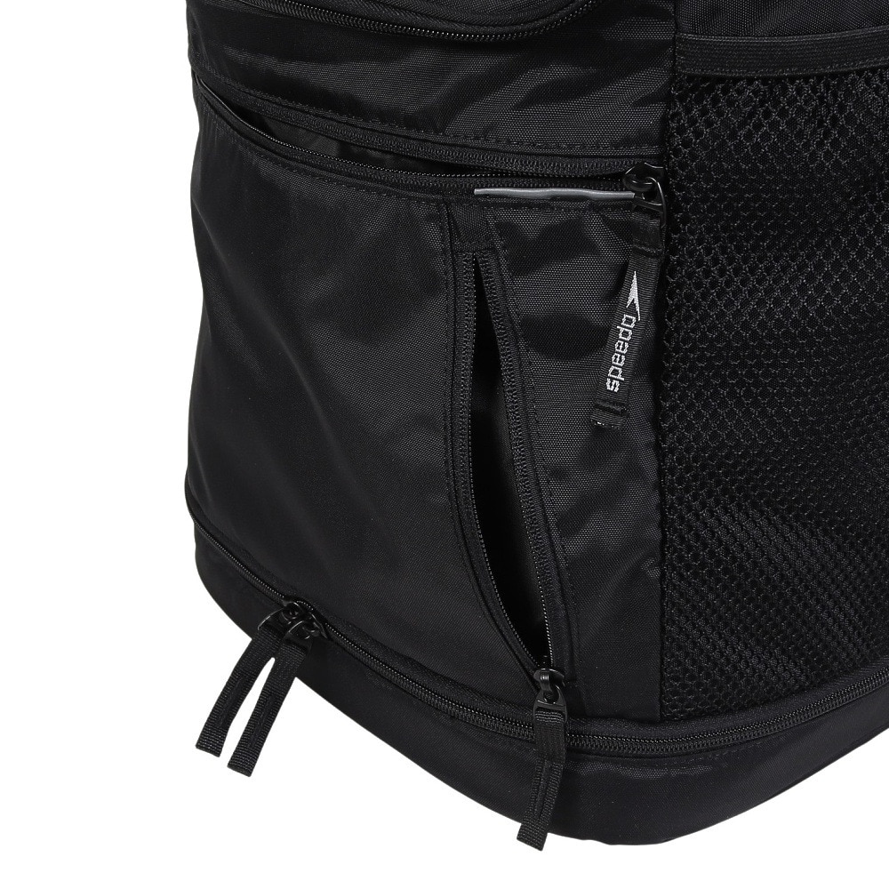 スピード（SPEEDO）（メンズ、レディース）水泳バッグ FS PACK 35 黒 35L SE22501 K スイマーズリュック シューズポケット シューズ収納 保冷シート付ポケット