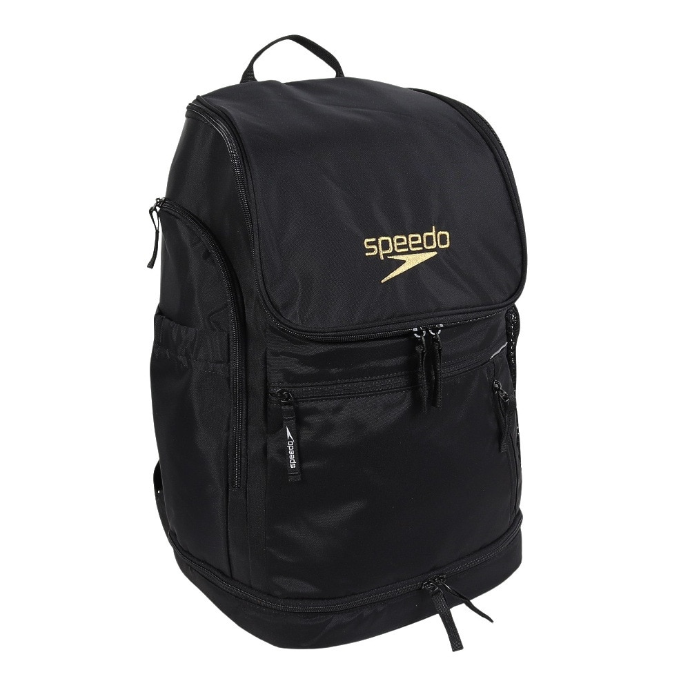 スピード（SPEEDO）（メンズ、レディース）水泳バッグ FS PACK 35 黒 35L SE22501 K スイマーズリュック シューズポケット シューズ収納 保冷シート付ポケット