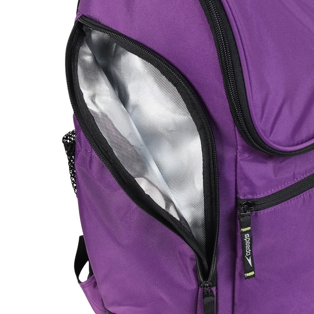 スピード（SPEEDO）（メンズ、レディース）水泳バッグ FS PACK 紫 35L SE22501 PU スイマーズリュック シューズポケット シューズ収納 保冷シート付ポケット