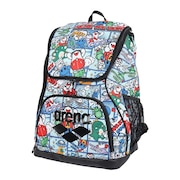 (メンズ、レディース)水泳バッグ バックパック 総柄 約35L AS5FBP31U BKBK