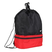 (キッズ) 2ルームプールバッグ ジュニア 水泳バッグ ナイキ 黒 14L 1994021-009 ナップザック ネームタグ 二層式 小学生 中学生 ビーチバッグ