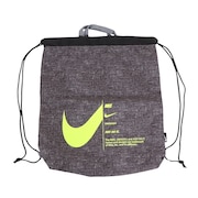 (キッズ)水泳バッグ ジュニア ベーシックドローストリング プールバッグ グレー 10L 1994024-018 ナップザック 軽量 ロゴ入り 水抜き穴あり
