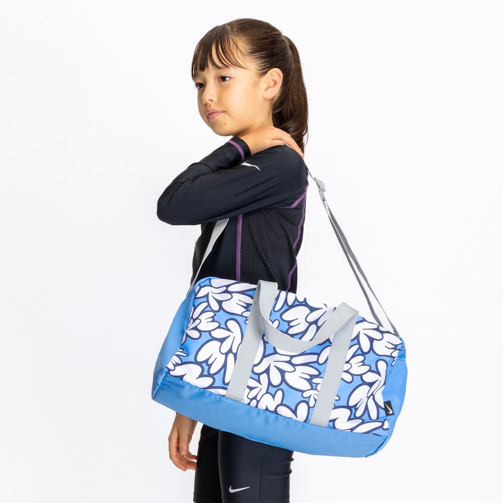 ナイキ（NIKE）（キッズ）水泳バッグ プリントボストンプールバッグ サックス 17L 1994032-006 ネームタグ ネームタグ 男女兼用 ユニセックス アスリート 部活