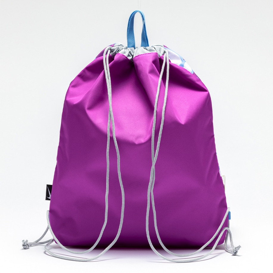 ナイキ（NIKE）（キッズ）水泳バッグ プリントベーシックドローストリングバッグ 紫 10L 1994034-012 手提げ ナップザック 新年度 新学期 新調 小学生 学生