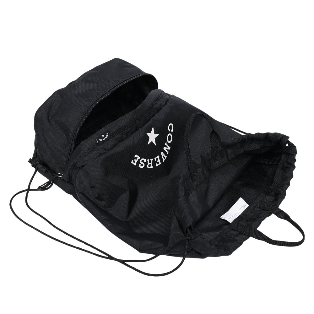 コンバース（CONVERSE）（メンズ、レディース、キッズ）スイミングバッグ 水泳バッグ ソフトボンザック 黒 26L 224111-25BLK プールバッグ リュック