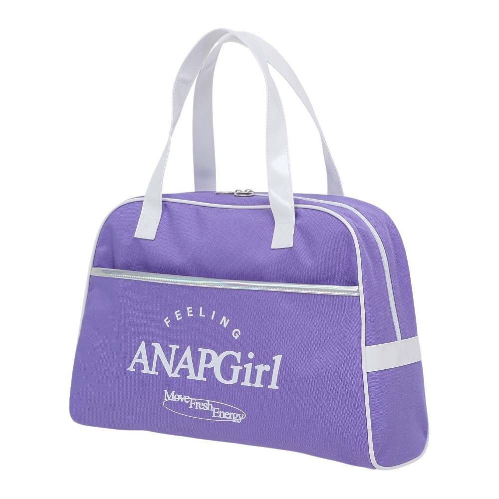 アナップ（ANAP）（キッズ）スイミングバッグ ジュニア 水泳バッグ ボストン 紫 10L 225705-25PPL プールバッグ ボストンバッグ 手提げバッグ