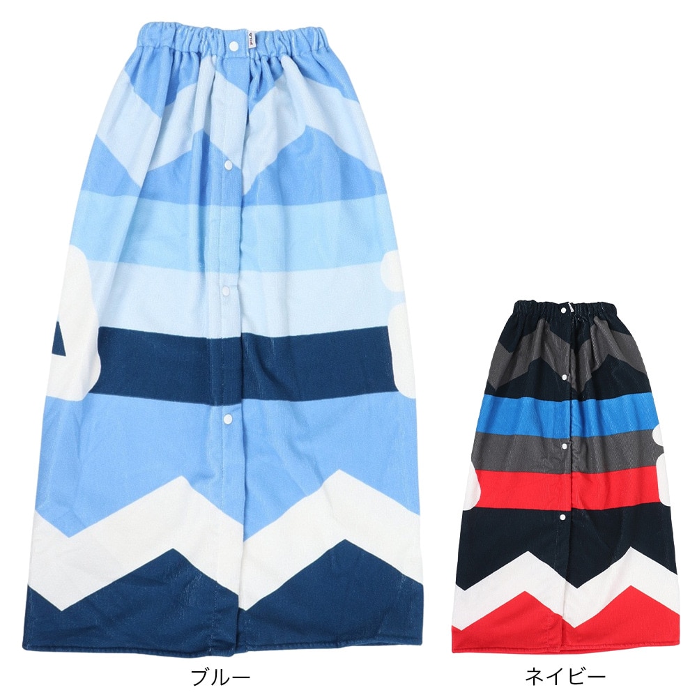 フィラ（FILA）（レディース）水泳 タオル ボーダー幾何学柄巻きタオル 424879-BL
