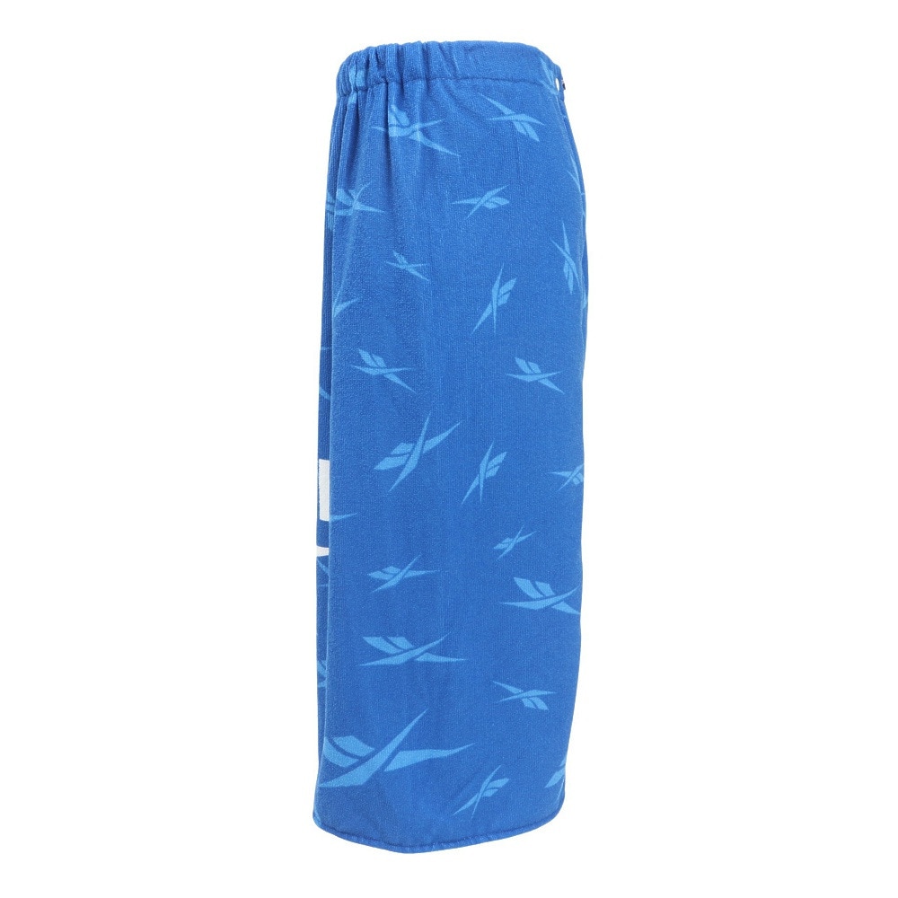 リーボック（REEBOK）（メンズ、レディース、キッズ）ラップタオル 水泳 PE80丈総柄巻きタオル 青 80cm丈 125411 BL 大判 スイムタオル プール 水泳 子供