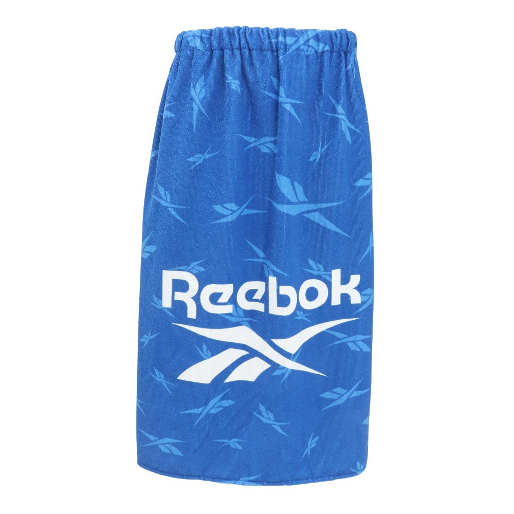 リーボック（REEBOK）（メンズ、レディース、キッズ）ラップタオル 水泳 PE80丈総柄巻きタオル 青 80cm丈 125411 BL 大判 スイムタオル プール 水泳 子供