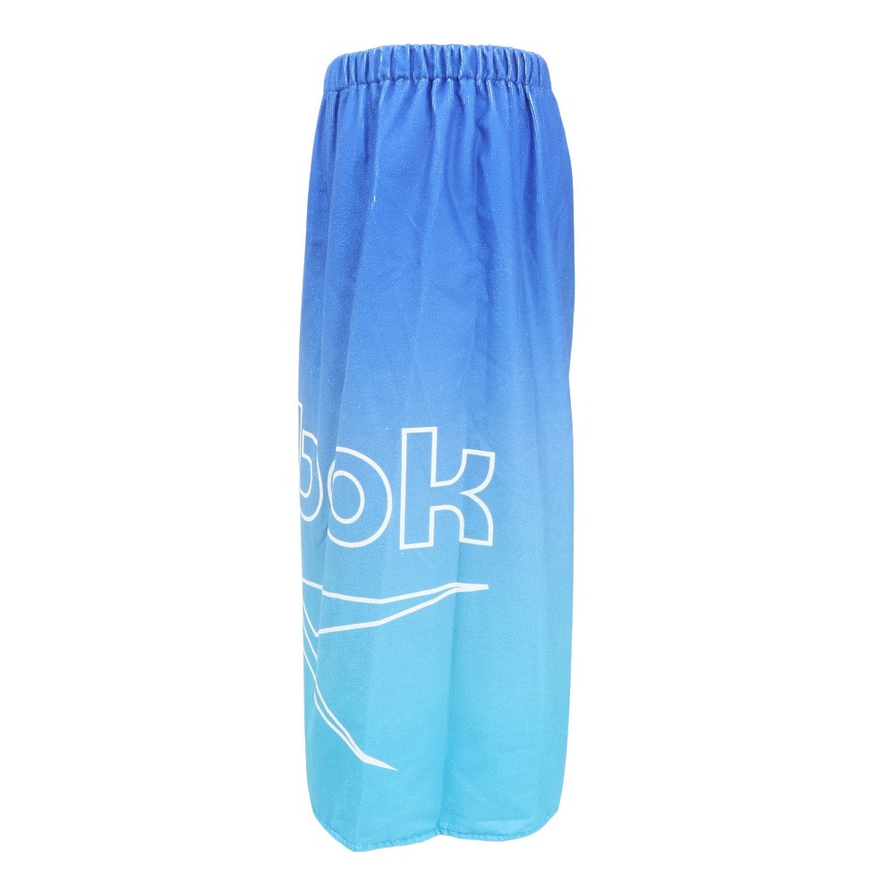 リーボック（REEBOK）（メンズ、レディース、キッズ）ラップタオル 水泳 PE80丈グラデ巻きタオル 青 80cm丈 125413 BL 大判 スイムタオル プール 水泳 子供