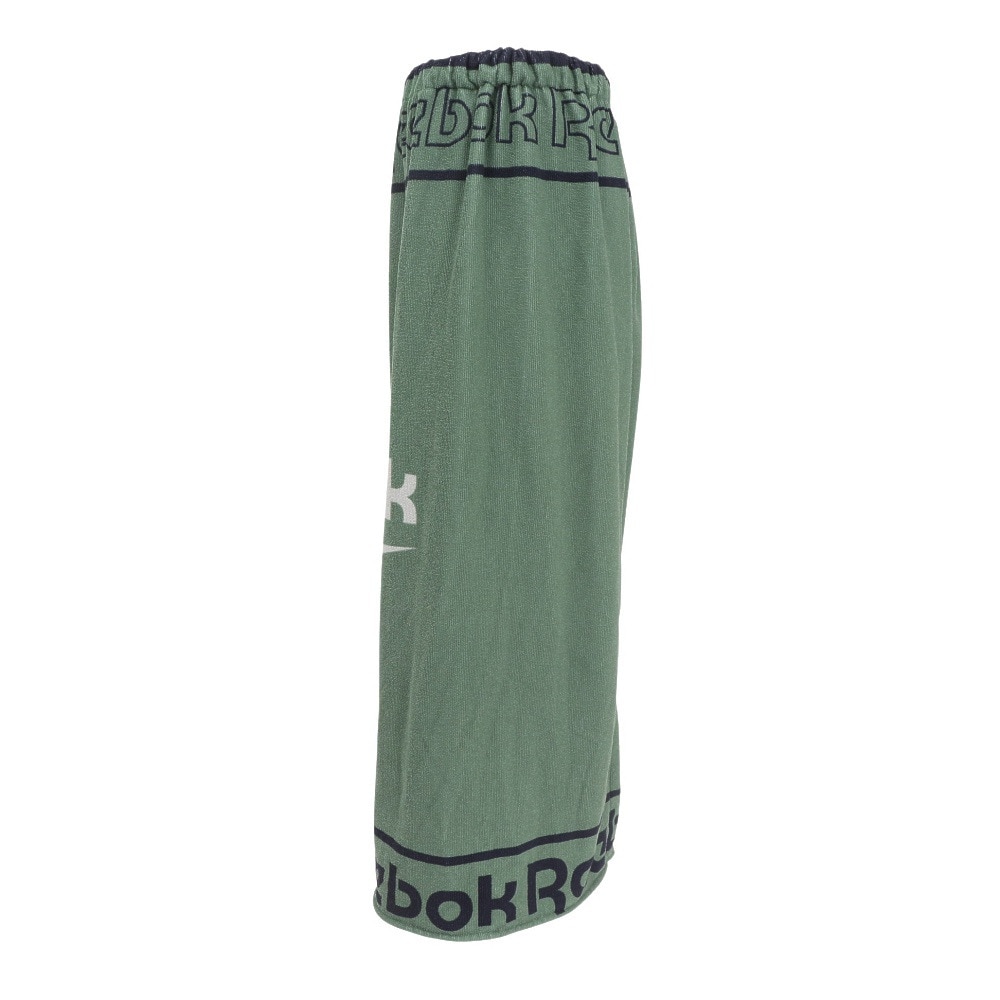 リーボック（REEBOK）（メンズ、レディース、キッズ）ラップタオル 水泳 PE100丈ロゴ巻きタオル 緑 100cm丈 125415 KH 大判 スイムタオル プール 水泳 子供