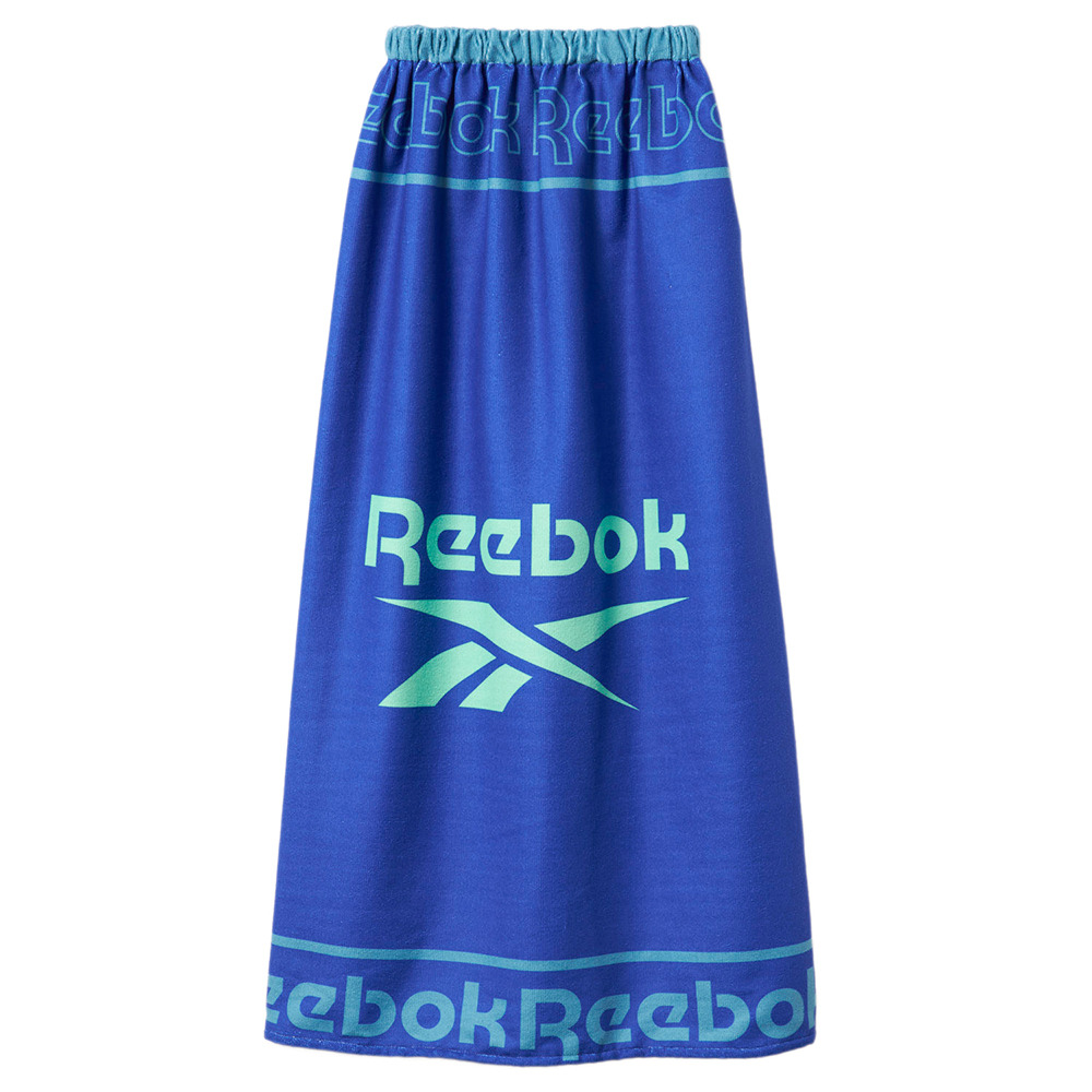 リーボック（REEBOK）（キッズ）タオル 水泳 PE100丈ロゴ巻きタオル 紺 100センチ 125415-NV 乾燥性 マイクロファイバー 冷え防止 紫外線対策 紫外線予防