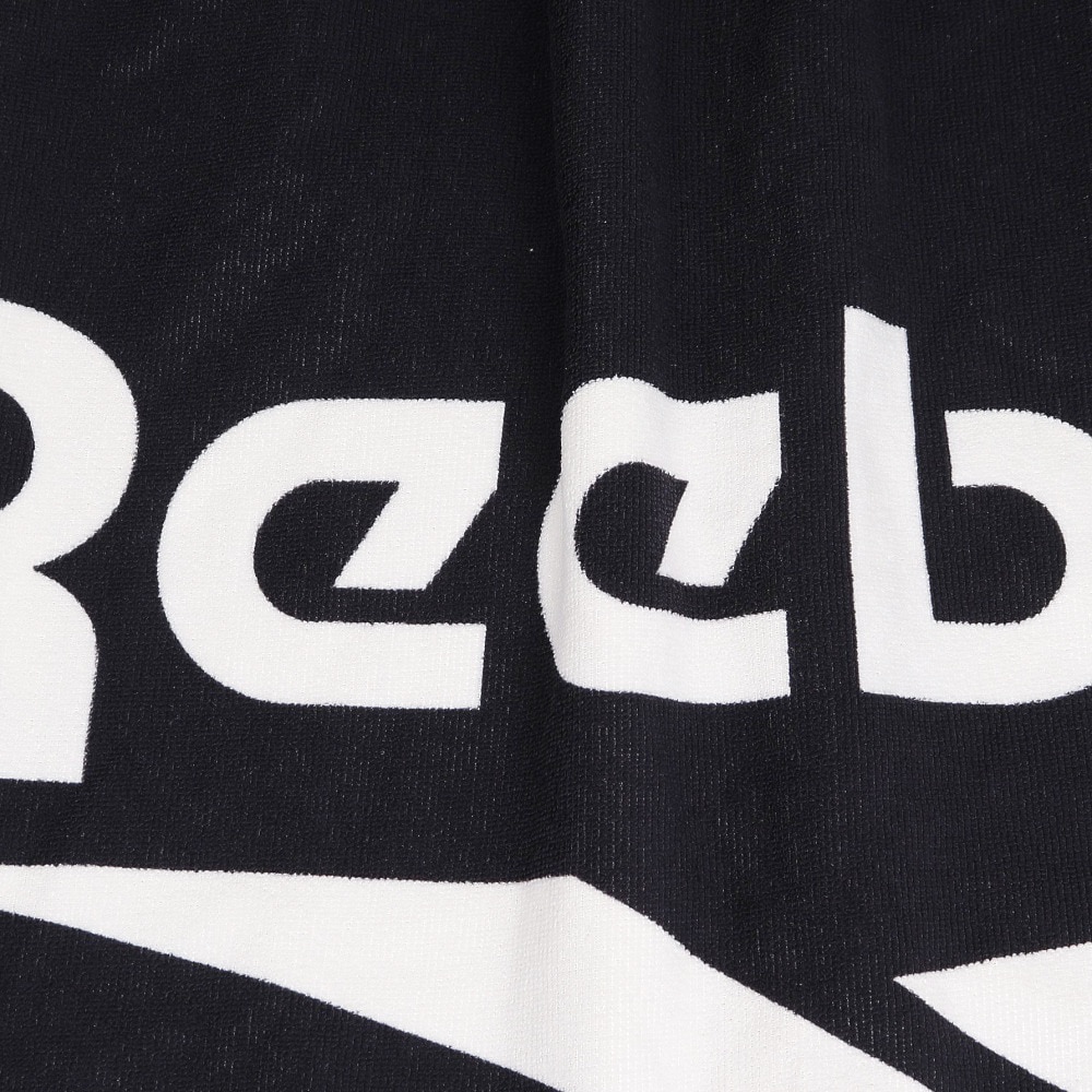 リーボック（REEBOK）（キッズ）タオル 水泳 PE100丈ロゴ巻きタオル 黒 100センチ 125416-BK 乾燥性 マイクロファイバー 冷え防止 紫外線対策 紫外線予防