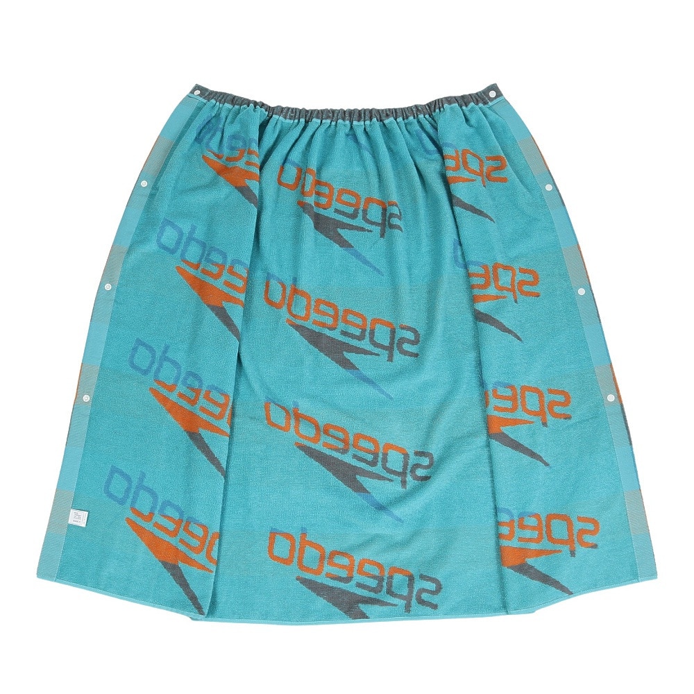 スピード（SPEEDO）（メンズ、レディース、キッズ）スイムタオル 水泳 タオル スタックボーダーラップタオル グリーン SE62501 GR  巻きタオル  プールタオル