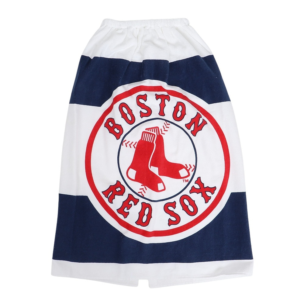 エムエルビー（MLB）（キッズ）巻タオル 水泳 タオル レッドソックス ネイビー 80cm 125442-NV プールタオル バスタオル お着替えタオル MLB メジャーリーグ