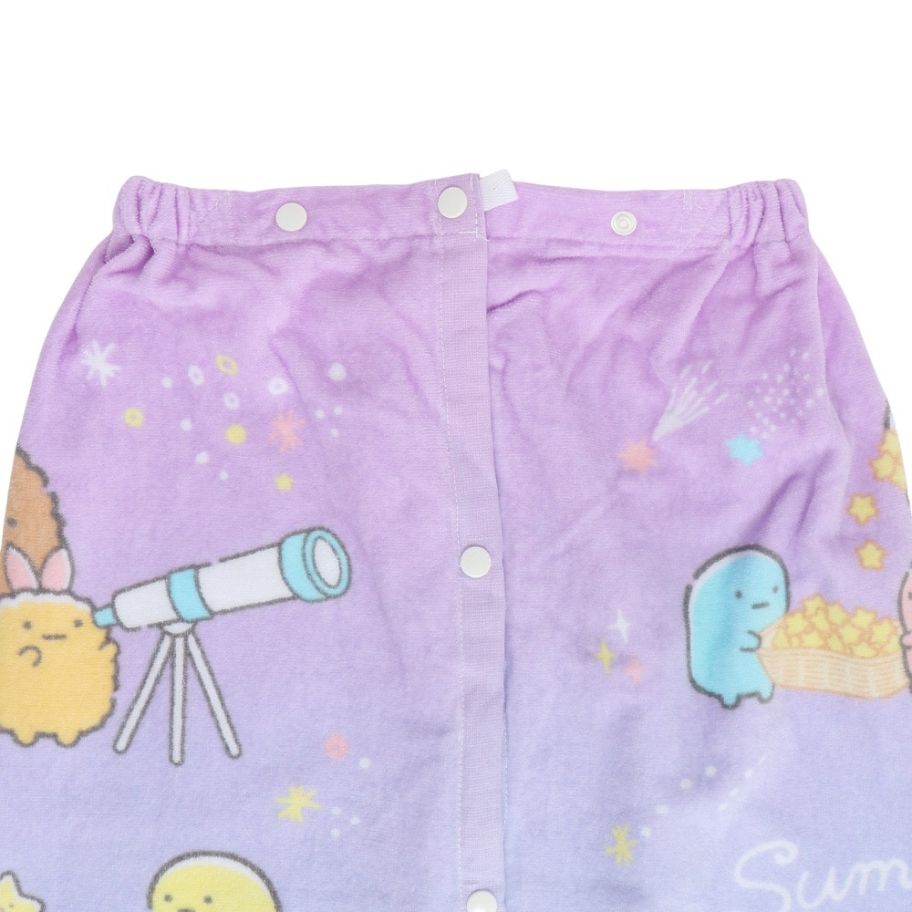 丸眞ユニ（キッズ）巻タオル 水泳 タオル すみっコぐらし きらきらお星さま 80cm丈  6575046900  キャラクター 制菌加工 紫外線対策 着換え ラップタオル