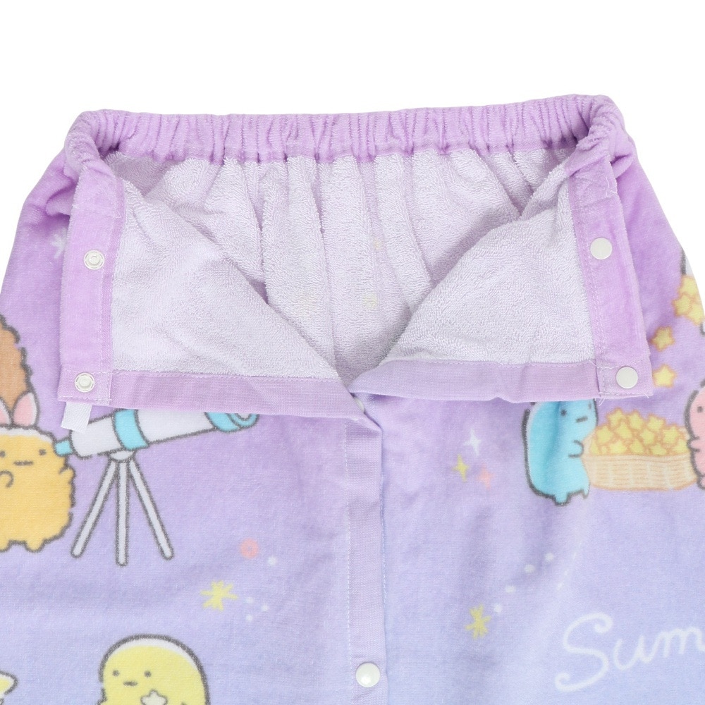 丸眞ユニ（キッズ）巻タオル 水泳 タオル すみっコぐらし きらきらお星さま 80cm丈  6575046900  キャラクター 制菌加工 紫外線対策 着換え ラップタオル