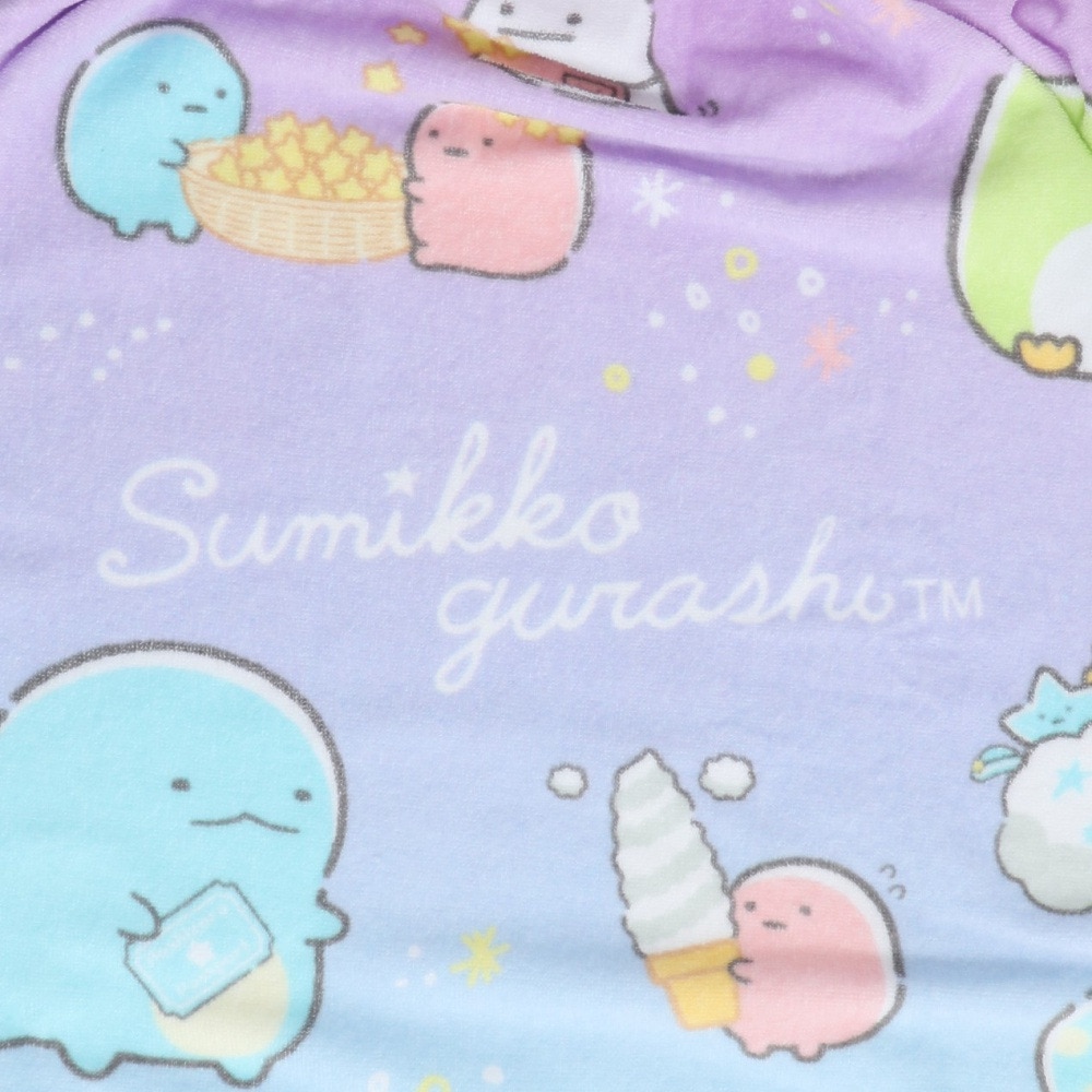 丸眞ユニ（キッズ）巻タオル 水泳 タオル すみっコぐらし きらきらお星さま 80cm丈  6575046900  キャラクター 制菌加工 紫外線対策 着換え ラップタオル