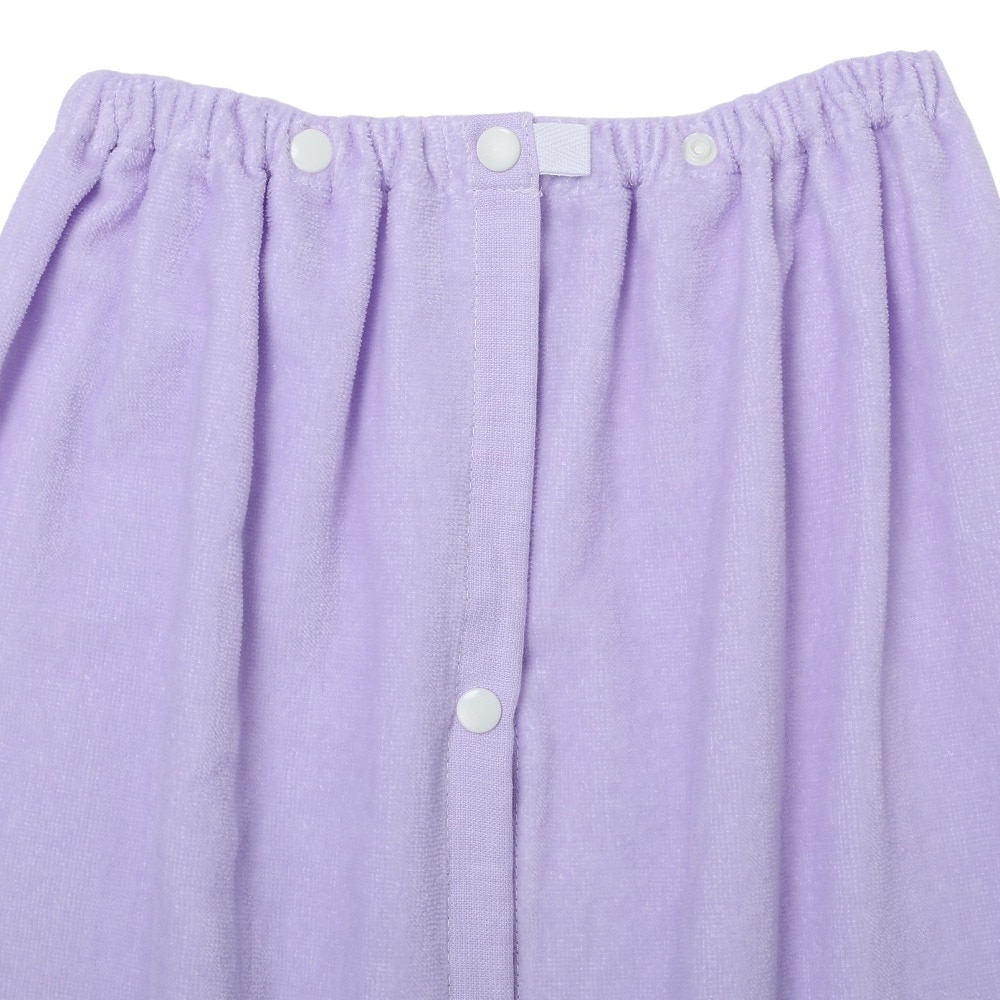 アナップ（ANAP）（キッズ）ラップタオル ジュニア 水泳 チェックタオル 紫 70cm 215721-25PPL 巻きタオル プールタオル チェック柄 