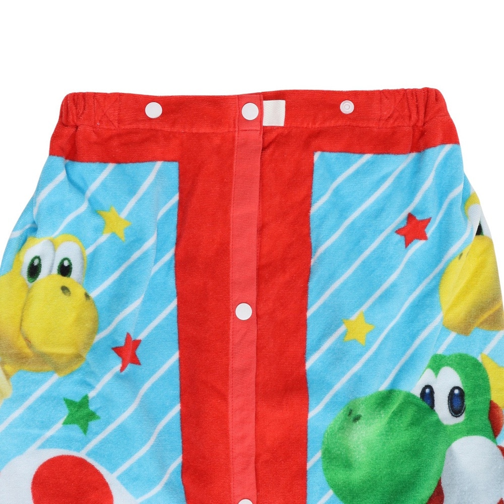 丸眞ユニ（キッズ）巻タオル 水泳 スーパーマリオ マリオ ルイージ フレッシュメンバーズ 60cm丈  4525003700 紫外線防止 ネームタグ ポンチョ 吸水速乾
