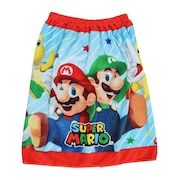 (キッズ)巻タオル 水泳 スーパーマリオ マリオ ルイージ フレッシュメンバーズ 60cm丈  4525003700 紫外線防止 ネームタグ ポンチョ 吸水速乾