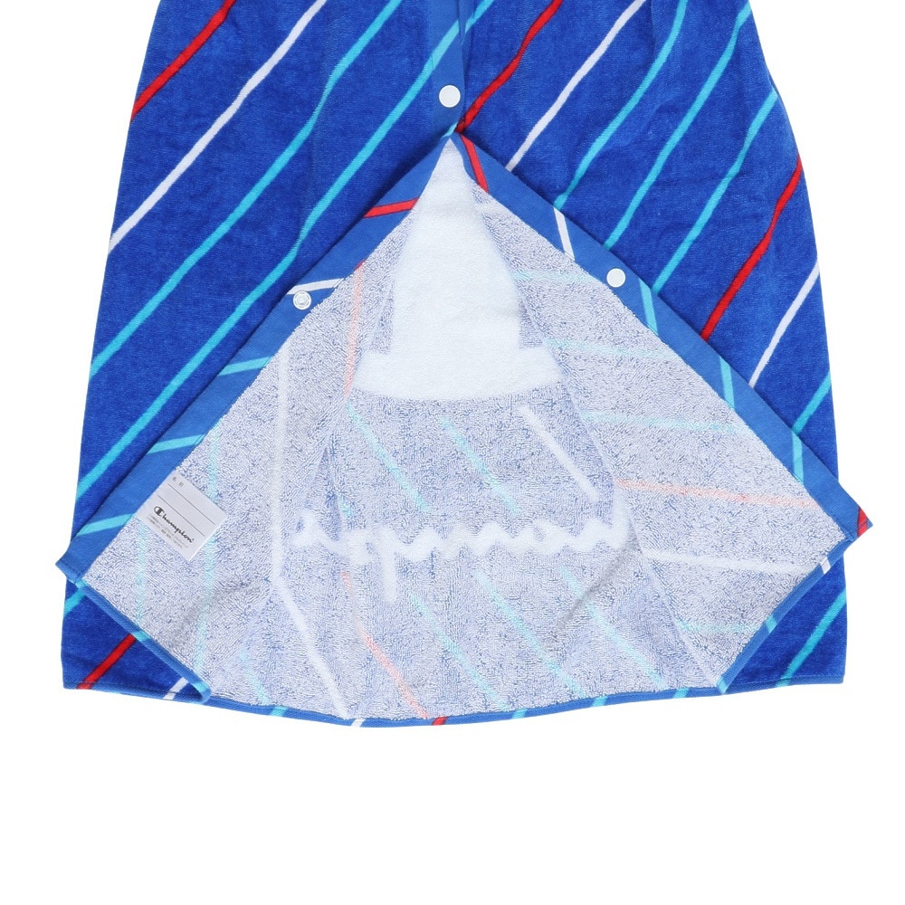 チャンピオン（CHAMPION）（キッズ）巻タオル 水泳 タオル スラッシュスタイル 60cm丈 青 5065030100 紫外線対策 着換え ラップタオル 学校 小学生 着換え