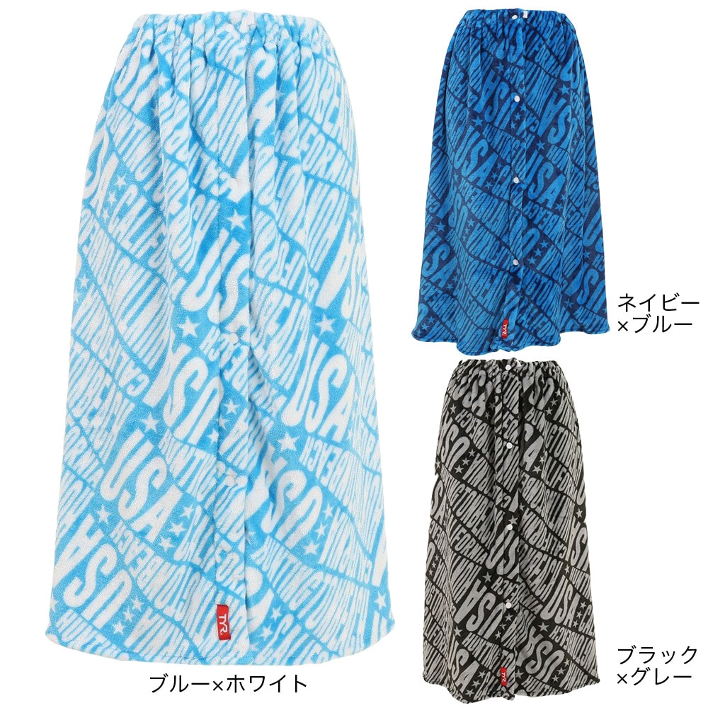 ティア（TYR）（メンズ、レディース、キッズ）水泳 タオル ラップタオル A.T.CHEV LTSCHWRPTWL122X LBLUWHT