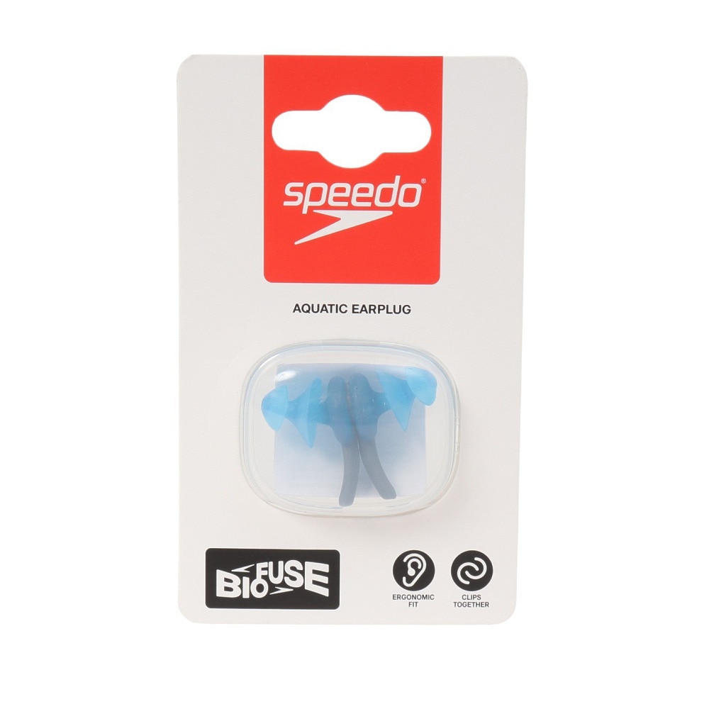 スピード（SPEEDO）（メンズ、レディース）耳栓 水泳 バイオフューズイヤープラグ 青 SE42310 BG 耳せん スイミング スポーツ 運動 健康  通気口付きケース