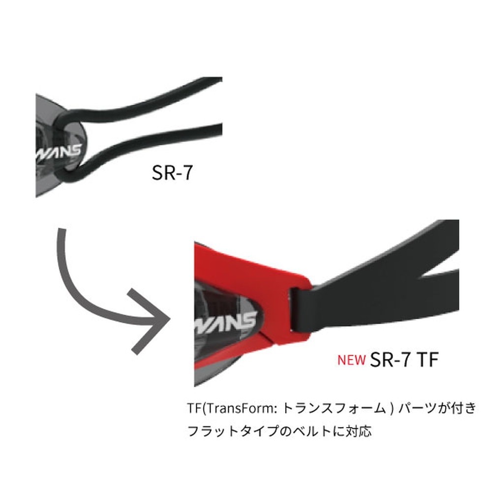 スワンズ（SWANS）（メンズ）水泳 ゴーグル レーシングノンクッションゴーグル ミラータイプ SR-7MTF re PURY