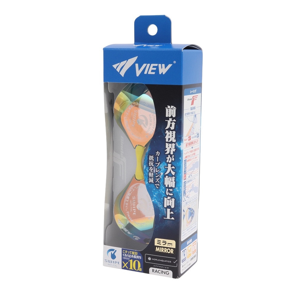 ビュー（VIEW）（メンズ、レディース）水泳 ゴーグル ブレード エフ ミラー スワイプ V122ESAM SKBR