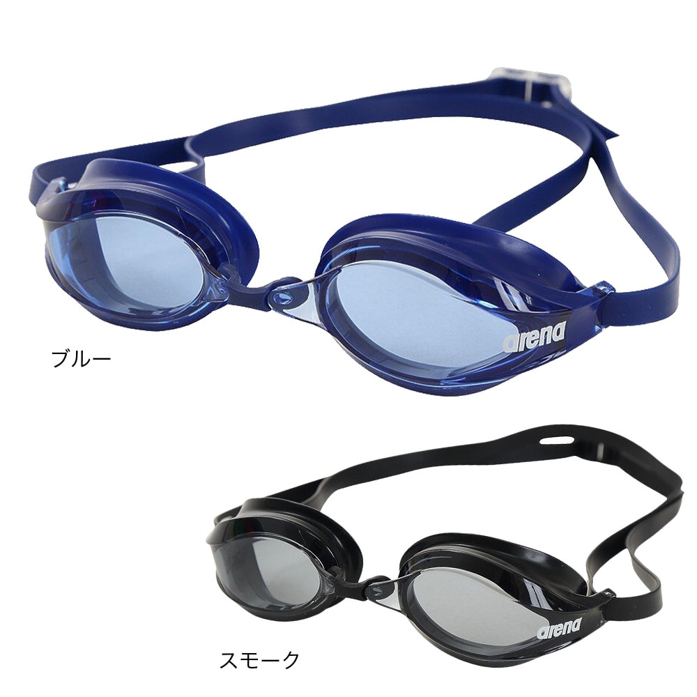 アリーナ（ARENA）（メンズ、レディース）水泳 ゴーグル Q-CHAKU2 レーシングゴーグル WA承認モデル AGL-360 BLU 曇り止め レース用 競泳用