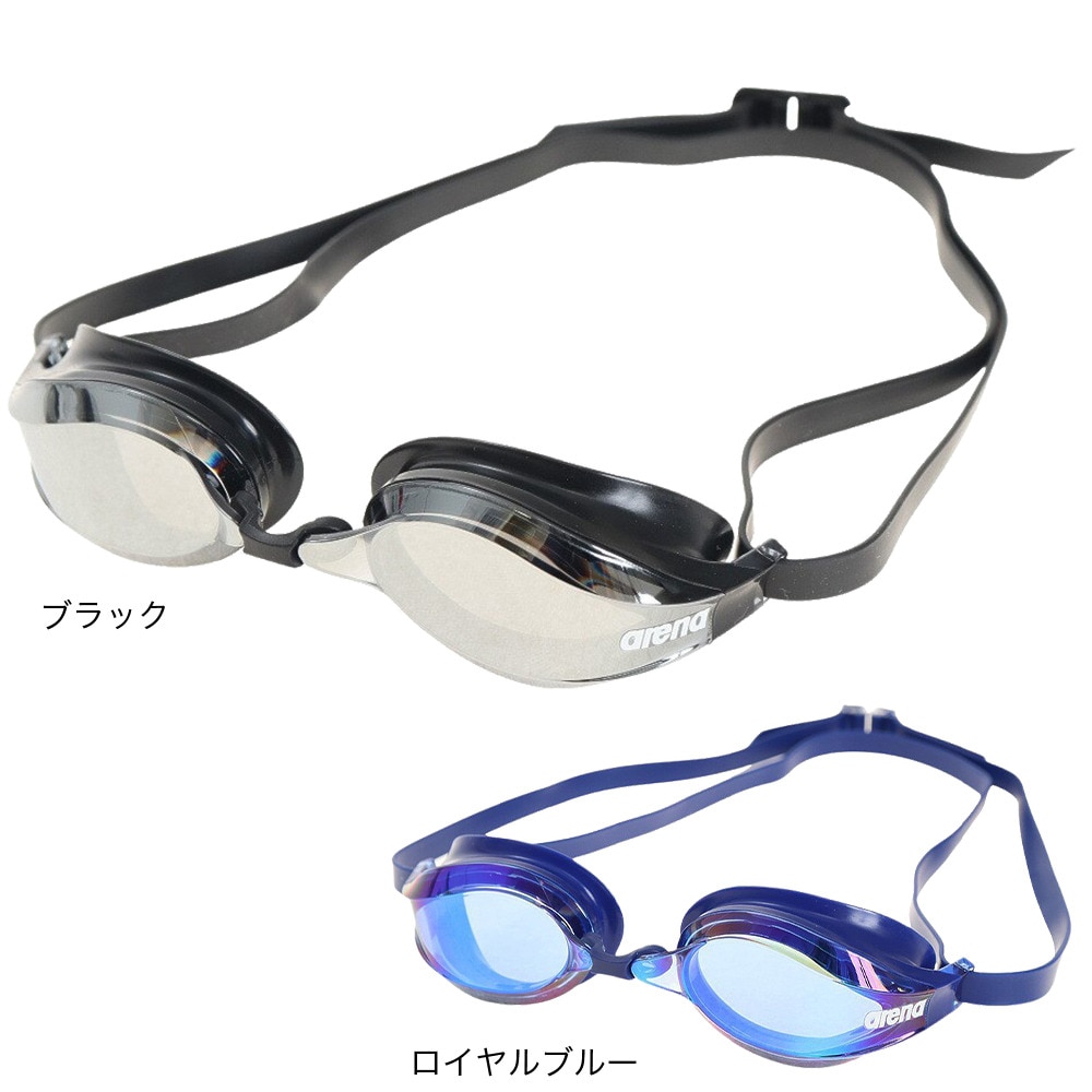 アリーナ（ARENA）（メンズ、レディース）水泳 ゴーグル リノン Q-CHAKU2 レーシングゴーグル WA承認モデル AGL-370M SLSK 曇り止め uvカット レース用 競泳用