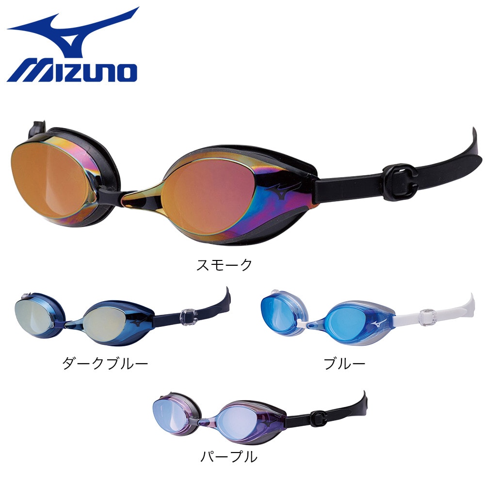 ミズノ（MIZUNO）（メンズ、レディース）水泳 ゴーグル スイミングゴーグル クッションタイプ 一体成形 FINA承認 N3JE800127