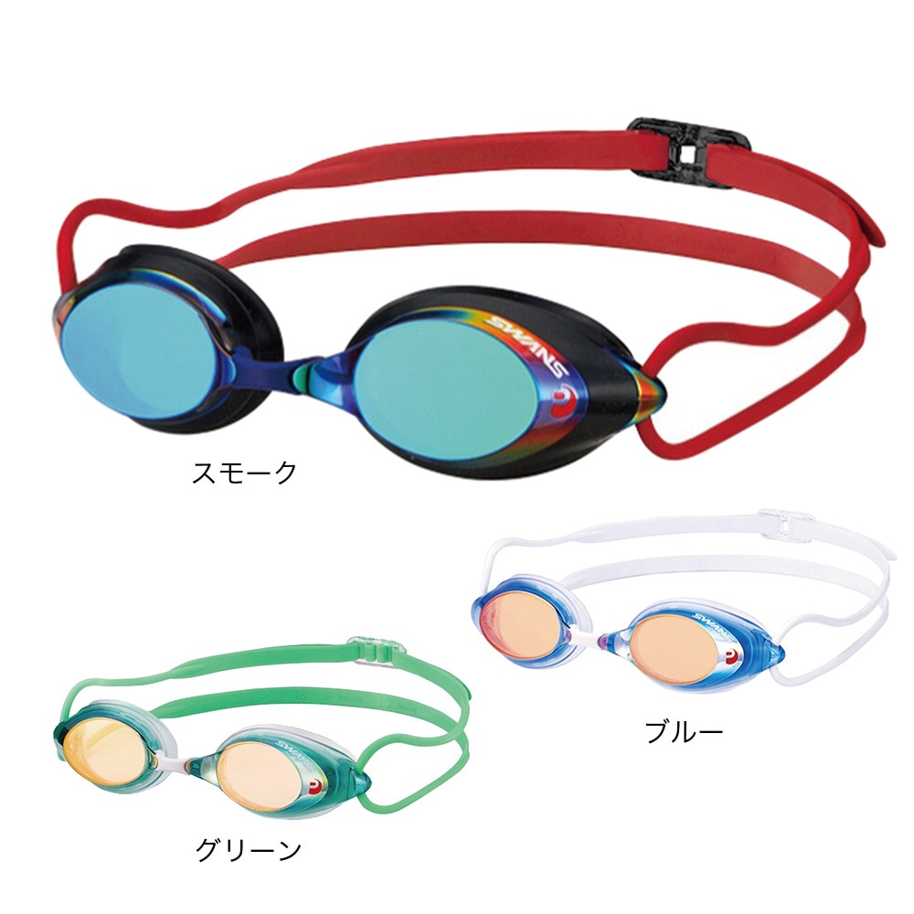 スワンズ（SWANS）（メンズ）水泳 ゴーグル レーシングクッション付き ミラータイプ SRX-M PAF BLOR